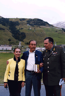 Барон Э. Фальц-Фейн, генерал Е. Никитенко и Таня Карацуба