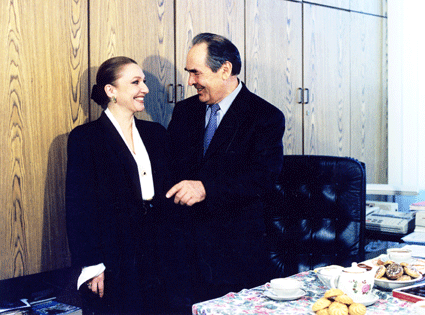 Президент Татарстана М. Шаймиев и Таня Карацуба