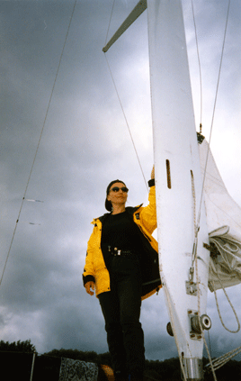 Таня Карацуба на яхте
